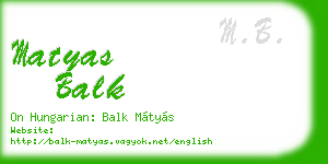 matyas balk business card